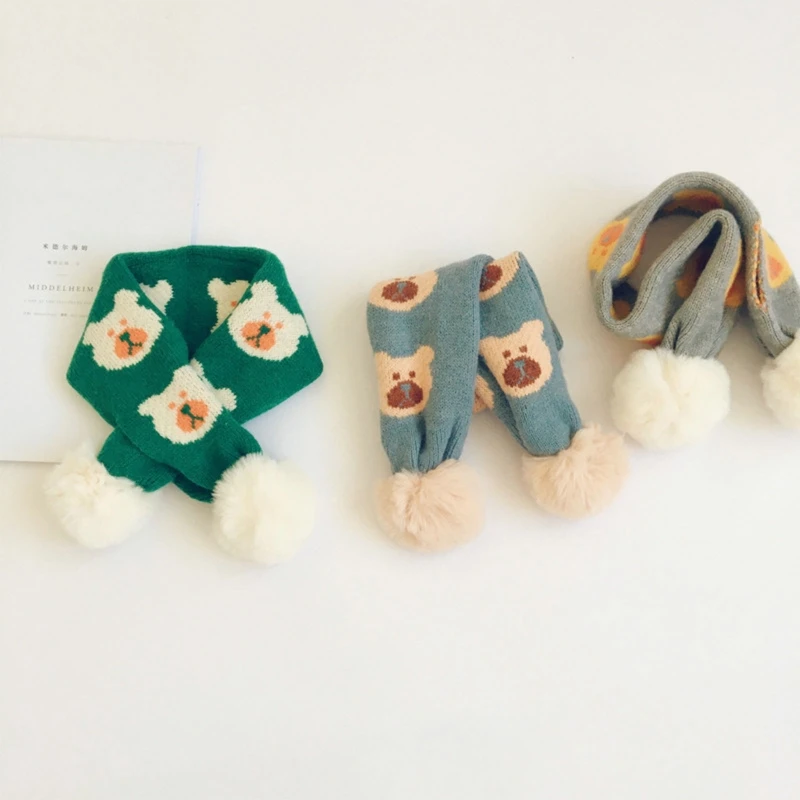 Kids Children Knitted Scarves Neck Warmer Thicken Pompom Neckchief Scarf Baby Boys Girls Autumn Winter Warm Scarf
Kids Children Knitted Scarves Neck Warmer Thicken Pompom Neckchief Scarf Baby Boys Girls Autumn Winter Warm Scarf
