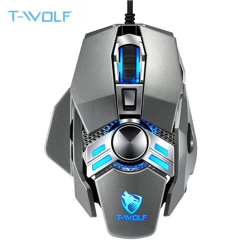 T-WOLF V10 Programming Wired Gaming Mouse Ergonomic Mice with 7 Buttons 4 Backlight Modes up to 6400 DPI Keyboard for PC Gamers
T-WOLF V10 Programming Wired Gaming Mouse Ergonomic Mice with 7 Buttons 4 Backlight Modes up to 6400 DPI Keyboard for PC Gamers
