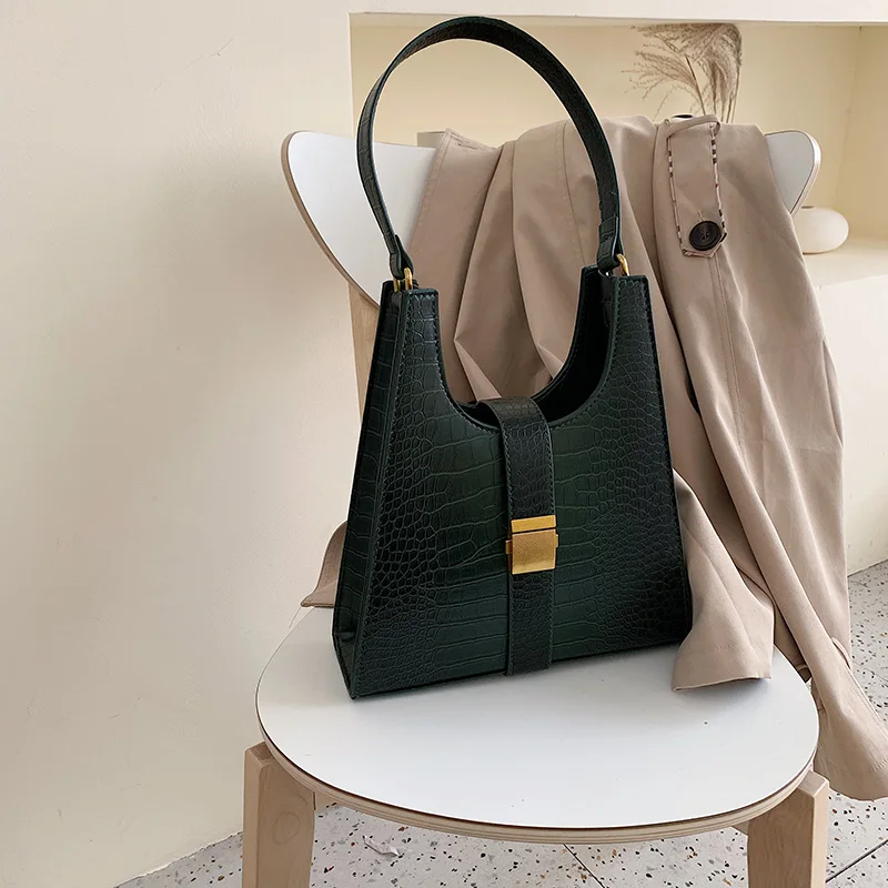 Vintage Fashion Female Crocodile Pattern Tote Bag 2020 New Quality Leather Women's Designer Handbag Lock Shoulder Messenger Bag
Vintage Fashion Female Crocodile Pattern Tote Bag 2020 New Quality Leather Women's Designer Handbag Lock Shoulder Messenger Bag