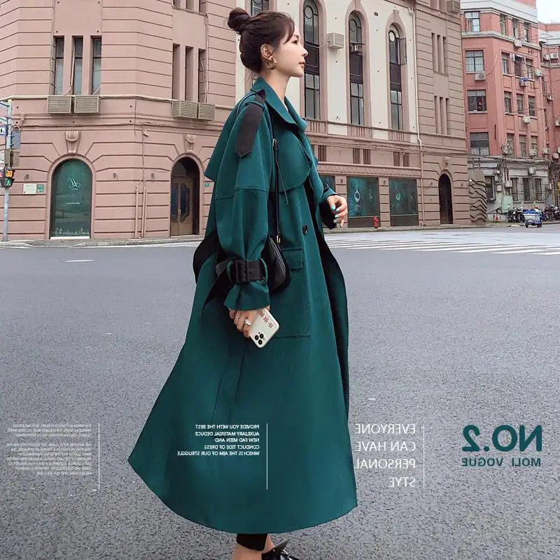 SuperAen 2021 Spring Autumn New Style Medium Length Loose Double Breasted Contrast Color Windbreaker Trench Coat for Women
SuperAen 2021 Spring Autumn New Style Medium Length Loose Double Breasted Contrast Color Windbreaker Trench Coat for Women