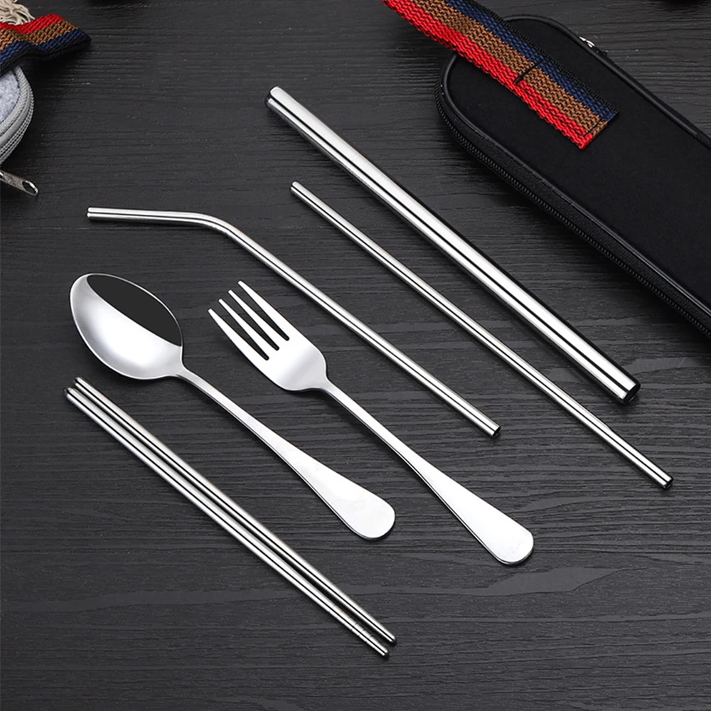7Pcs Flatware Fork Spoon Straw Knife Chopsticks Brush Set Bag Outdoor Portable Travel Set Gold Salad Spoon Colorful Unique Spoon
7Pcs Flatware Fork Spoon Straw Knife Chopsticks Brush Set Bag Outdoor Portable Travel Set Gold Salad Spoon Colorful Unique Spoon