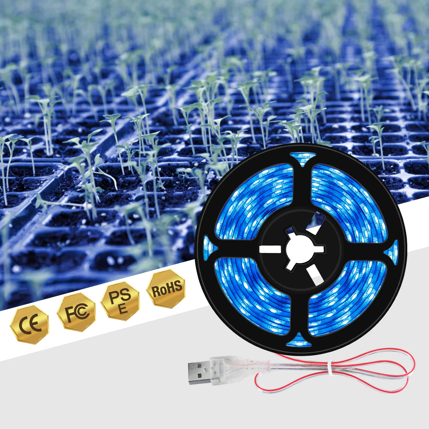 LED Phyto Lamp Full Spectrum DC5V USB Grow Light Strip 60LEDs/M 2835 SMD Plant Strip Lamp For Hydroponic Greenhouse Seedling
LED Phyto Lamp Full Spectrum DC5V USB Grow Light Strip 60LEDs/M 2835 SMD Plant Strip Lamp For Hydroponic Greenhouse Seedling