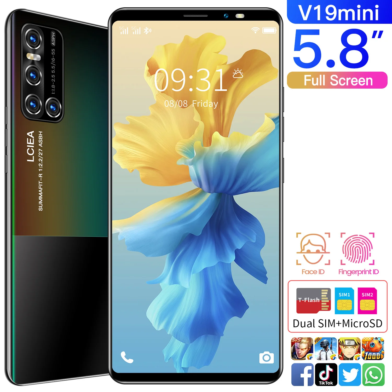 

Cheapest 3G WCDMA SmartPhone 5.8 Inch Full Screen Smart Phone Android 4.4 512MB RAM+4GB Unlocked Dual Sim Mobile Phone