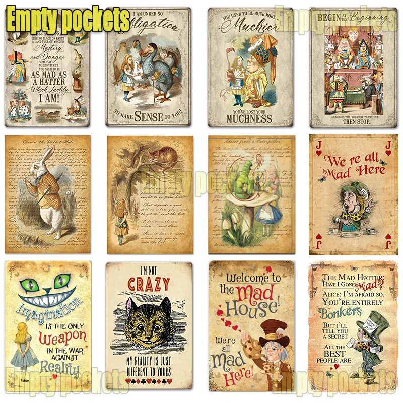 Alice in Wonderland Poster,Vintage Metal Tin Sign There is a Place Quotes Decor Gifts for Girls Living Room bedroom coffee decor
Alice in Wonderland Poster,Vintage Metal Tin Sign There is a Place Quotes Decor Gifts for Girls Living Room bedroom coffee decor