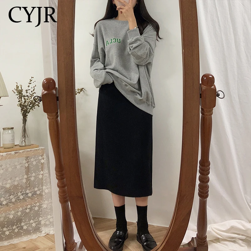 Solid Black Brown Mid Calf Women Skirt Vintage Spring Summer Straight Skirt Long High Waist Girls Skirts Femininas Winter Women
Solid Black Brown Mid Calf Women Skirt Vintage Spring Summer Straight Skirt Long High Waist Girls Skirts Femininas Winter Women