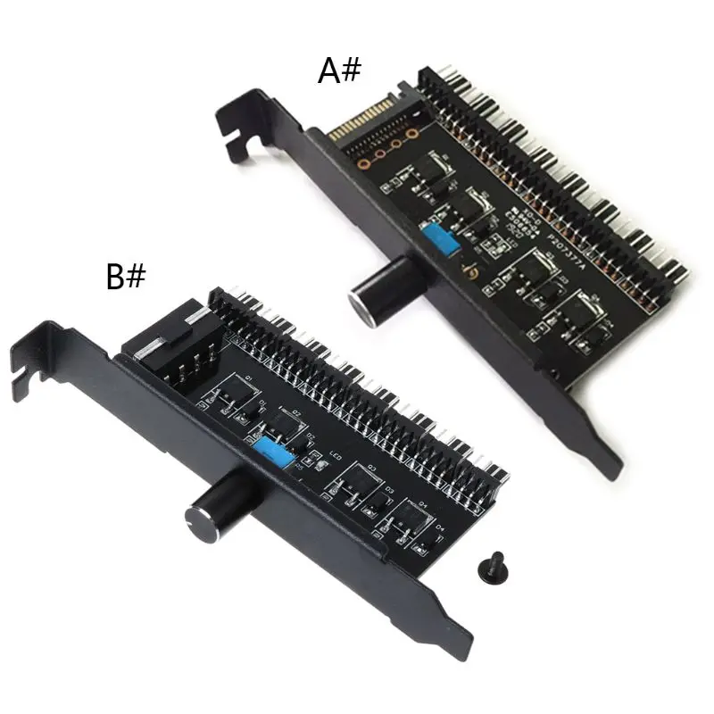 T3EB PC 8 Channels Fan Hub Cooling Fan Speed Controller for CPU Case HDD VGA PWM Fan PCI Bracket Power By 12V SATA/4Pin Fan
T3EB PC 8 Channels Fan Hub Cooling Fan Speed Controller for CPU Case HDD VGA PWM Fan PCI Bracket Power By 12V SATA/4Pin Fan