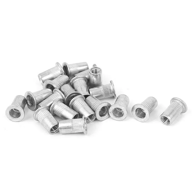 M5 Aluminum Flat Head Rivet Nut Insert Nuts Silver Tone 20pcs
M5 Aluminum Flat Head Rivet Nut Insert Nuts Silver Tone 20pcs