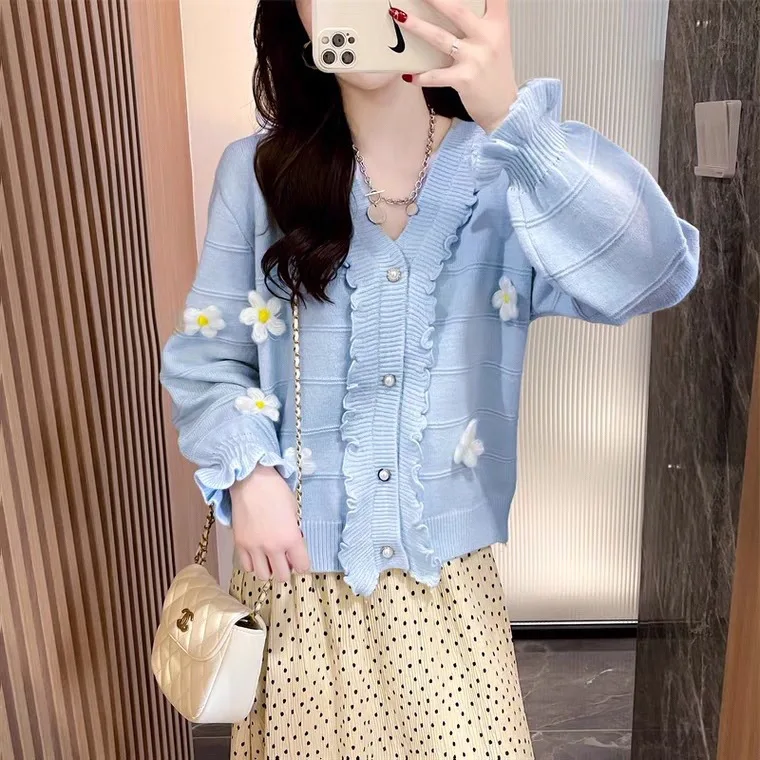 and brief paragraph falbala knitting cardigan female thin section languid is lazy wind sweater coat in autumn of 2021
and brief paragraph falbala knitting cardigan female thin section languid is lazy wind sweater coat in autumn of 2021
