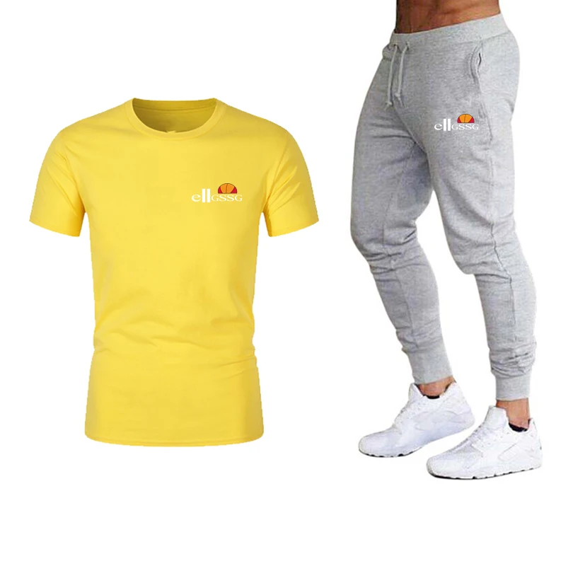 Summer men's breathable short-sleeved round neck T-shirt two-piece trousers simple casual jogging basketball sports suit
Summer men's breathable short-sleeved round neck T-shirt two-piece trousers simple casual jogging basketball sports suit