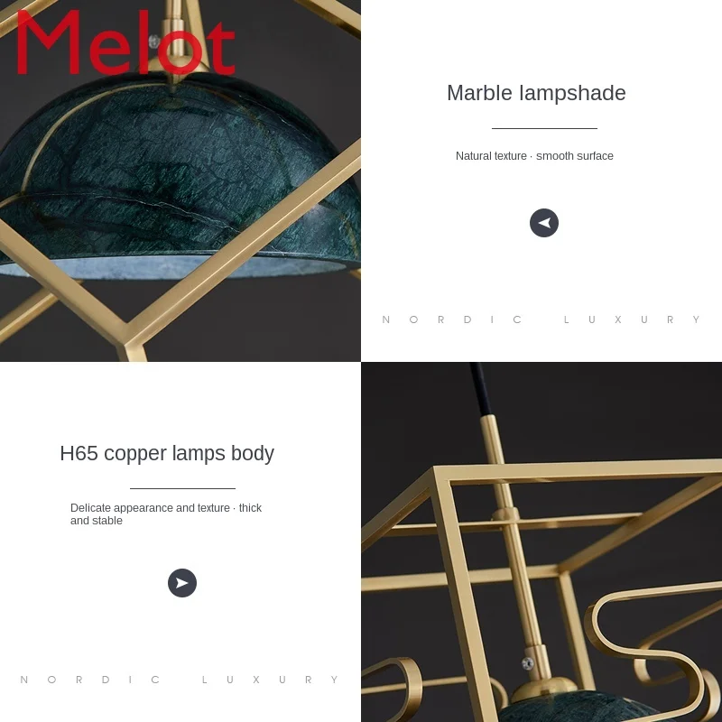 Modern Marble Copper Chandelier Creative Personality Restaurant Tea Room Bedroom Light Luxury Chinese Style Small Droplight
Modern Marble Copper Chandelier Creative Personality Restaurant Tea Room Bedroom Light Luxury Chinese Style Small Droplight