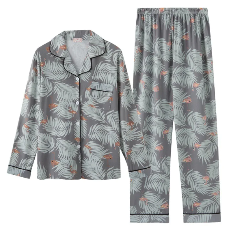 Spring Autumn Long Sleeved Pajamas Female Cute Cartoon Cardigan Lapel Milk Silk Suit Summer Casual Sleepwear Suits Home 2 Piece
Spring Autumn Long Sleeved Pajamas Female Cute Cartoon Cardigan Lapel Milk Silk Suit Summer Casual Sleepwear Suits Home 2 Piece