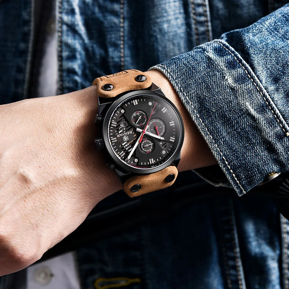 BENYAR New 30M Waterproof Outdoor Hollow Sports Chronograph Watch Skeleton Calendar Men's Quartz Wrist Watches Relogio Masculino
BENYAR New 30M Waterproof Outdoor Hollow Sports Chronograph Watch Skeleton Calendar Men's Quartz Wrist Watches Relogio Masculino