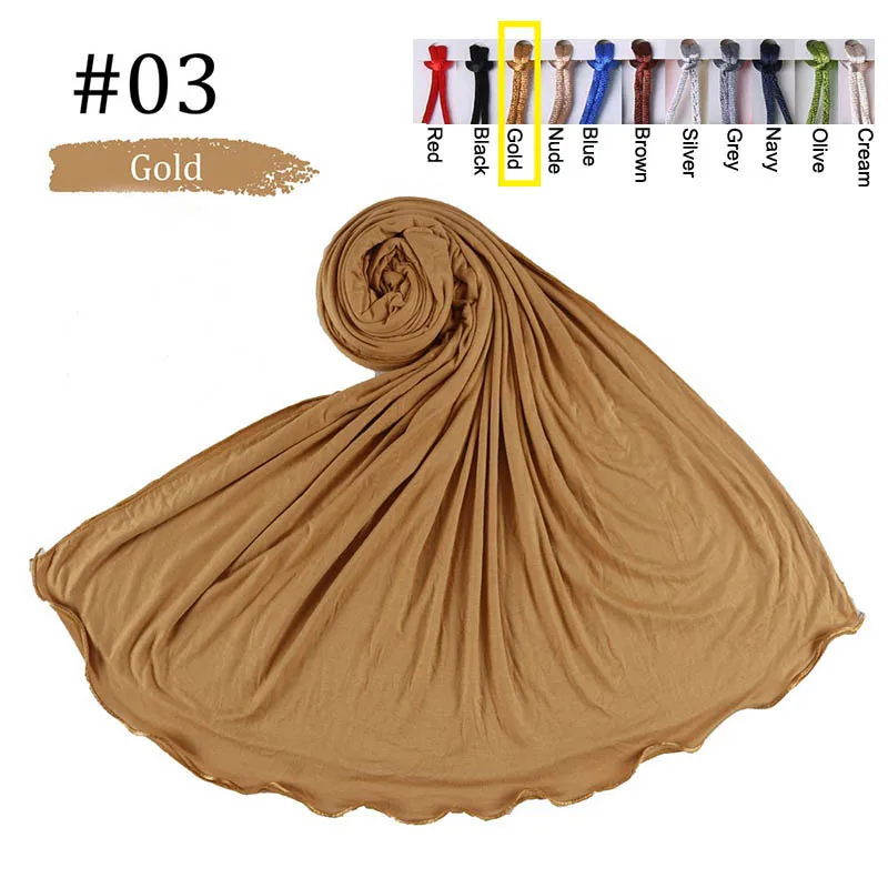 Cotton Stretchy Plain Jersey Hijab Scarf With Colored Lines Nertherlands Arab Muslim Women Shawls
Cotton Stretchy Plain Jersey Hijab Scarf With Colored Lines Nertherlands Arab Muslim Women Shawls