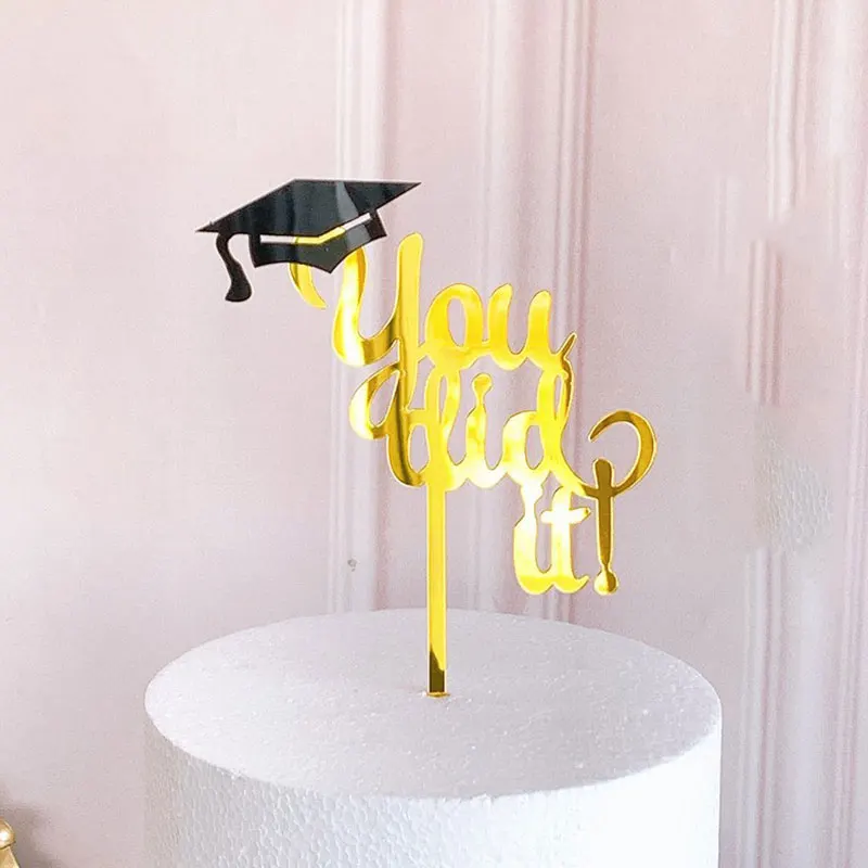 you did it Cake Topper Gold Rose Gold Acrylic Cake Topper for Graduations College Graduate Celebration Party Cake Decoration
you did it Cake Topper Gold Rose Gold Acrylic Cake Topper for Graduations College Graduate Celebration Party Cake Decoration