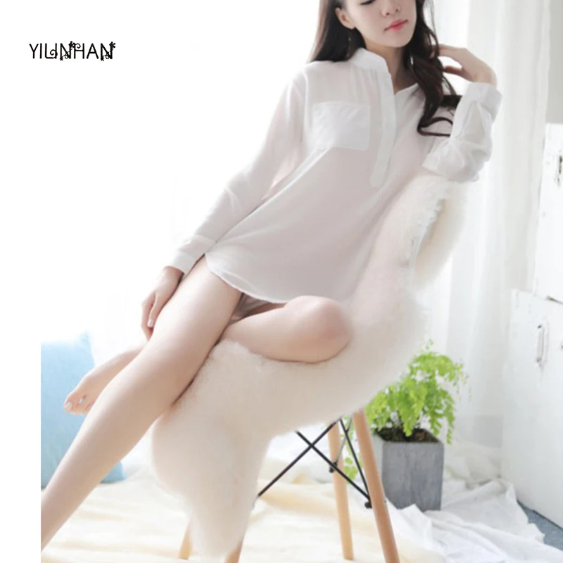 YILINHAN Female Erotic Lingerie See-through Sexy White Shirt Professional Female Uniform Bag Hip Long Shirt Temptation
YILINHAN Female Erotic Lingerie See-through Sexy White Shirt Professional Female Uniform Bag Hip Long Shirt Temptation