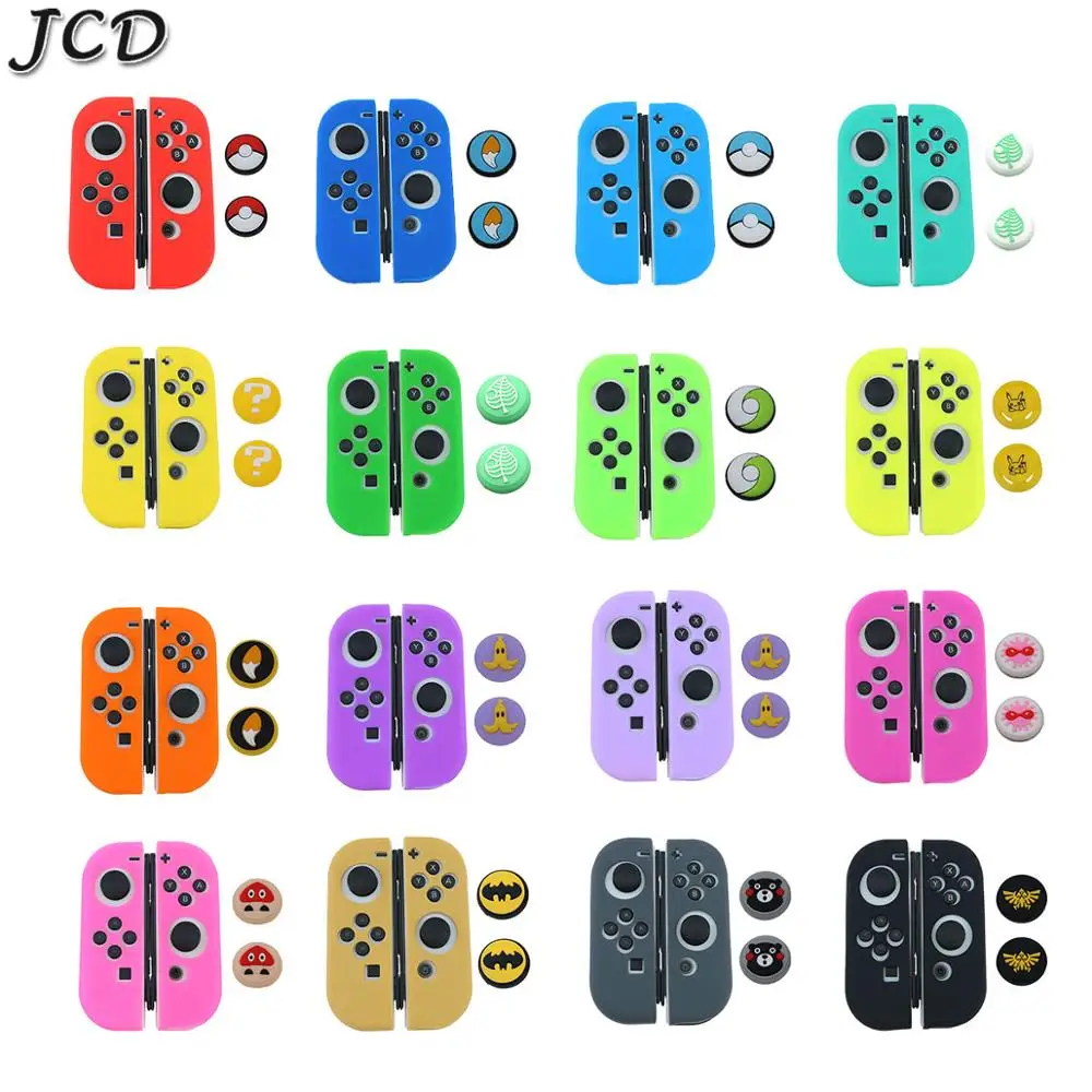 JCD for Switch Joycon Cover Solft Silicone Case with Thumb stick caps for Switch Controller Grip Joy-con Cover
JCD for Switch Joycon Cover Solft Silicone Case with Thumb stick caps for Switch Controller Grip Joy-con Cover