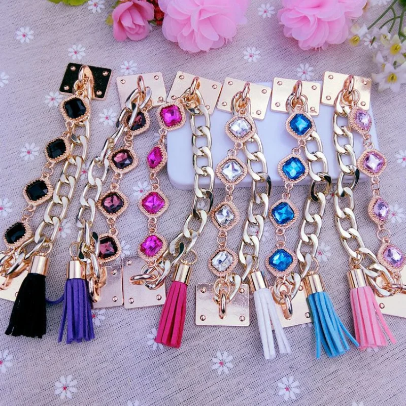 Gem bracelet diy mobile phone case jewelry alloy jewelry accessories screw buckle tassel bracelet handmade
Gem bracelet diy mobile phone case jewelry alloy jewelry accessories screw buckle tassel bracelet handmade