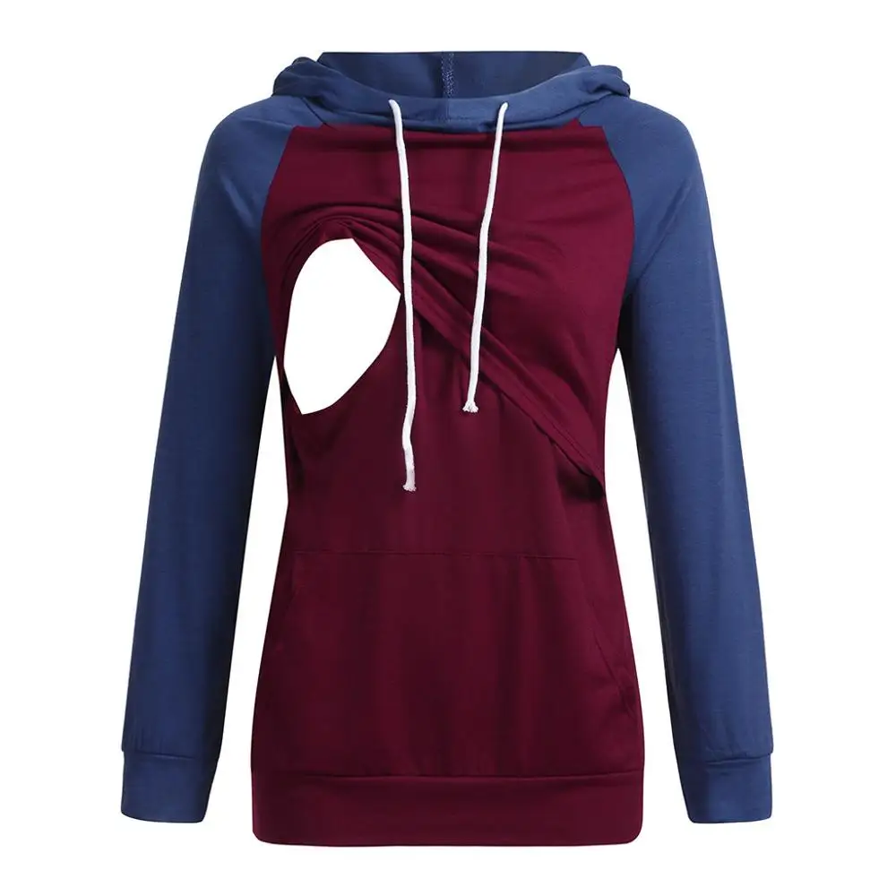 New Women's T-Shirt Fashion Care Long Sleeve Patchwork Tops Breastfeeding Hoodie Sweatshirt T-Shirt
New Women's T-Shirt Fashion Care Long Sleeve Patchwork Tops Breastfeeding Hoodie Sweatshirt T-Shirt
