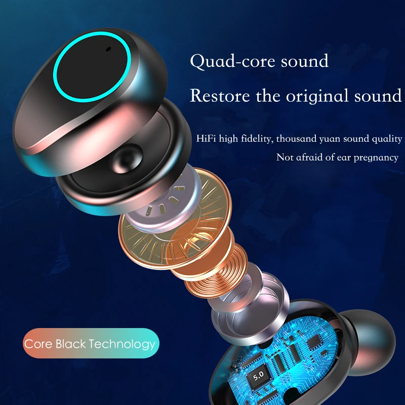 2020 New Bluetooth Earphone Wireless Headphone LED Display Charging Box 2200mAh TWS Sports Waterproof Earphones Headset Earbuds
2020 New Bluetooth Earphone Wireless Headphone LED Display Charging Box 2200mAh TWS Sports Waterproof Earphones Headset Earbuds