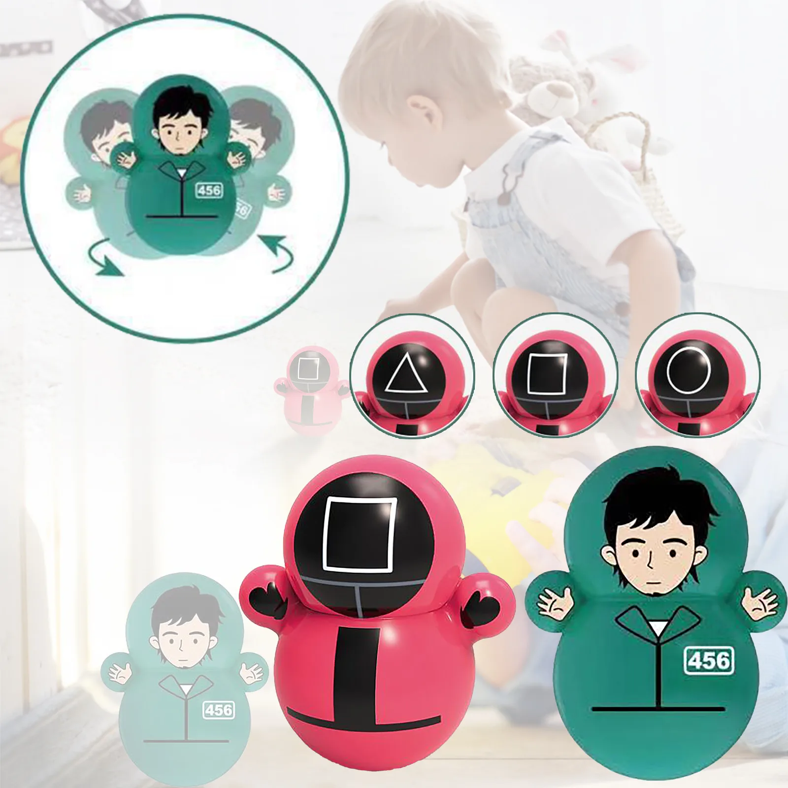 1PC Squid Game Mini Cartoon Tumbler Funny Desktop Toy Swing Relieve Stress Relax Children'S Toy Christmas Birthday Gifts
1PC Squid Game Mini Cartoon Tumbler Funny Desktop Toy Swing Relieve Stress Relax Children'S Toy Christmas Birthday Gifts