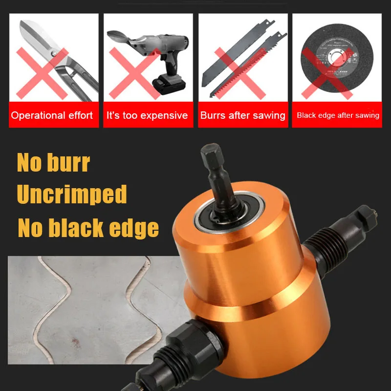 Double Headed Sheet Metal Drill Attachment Metal Cutter with Extra Punch Perfect for Straight Curve and Circle Cutting CLH
Double Headed Sheet Metal Drill Attachment Metal Cutter with Extra Punch Perfect for Straight Curve and Circle Cutting CLH