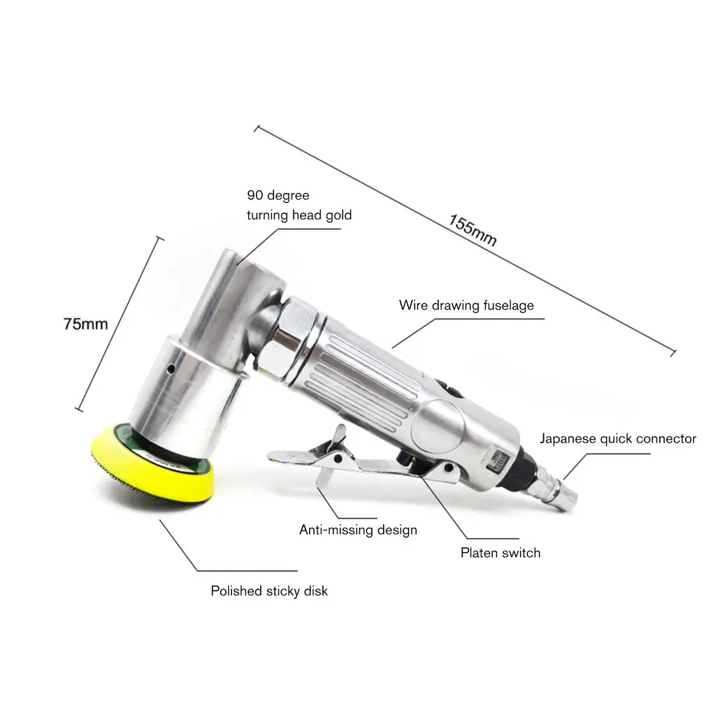 15000 RPM Mini Air Angle Sander Grinder Polisher Elecentric Pneumatic Polishing Grinding Machine with 2"/50mm Sanding Pad
15000 RPM Mini Air Angle Sander Grinder Polisher Elecentric Pneumatic Polishing Grinding Machine with 2"/50mm Sanding Pad