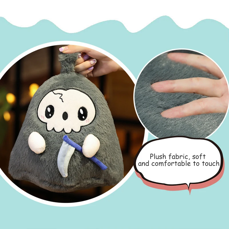Plush Grim Reaper Stuffed Doll Soft Throw Pillow Decorations Children Kids Birthday Present Gifts A66 
Plush Grim Reaper Stuffed Doll Soft Throw Pillow Decorations Children Kids Birthday Present Gifts A66
