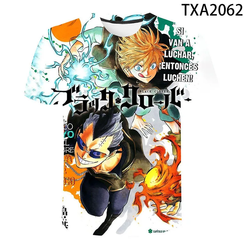 Black Clover Summer 3D T Shirts Casual Men Women Children Short Sleeve Anime Black Clover Printed T-shirt Fashion Cool Tee Tops
Black Clover Summer 3D T Shirts Casual Men Women Children Short Sleeve Anime Black Clover Printed T-shirt Fashion Cool Tee Tops