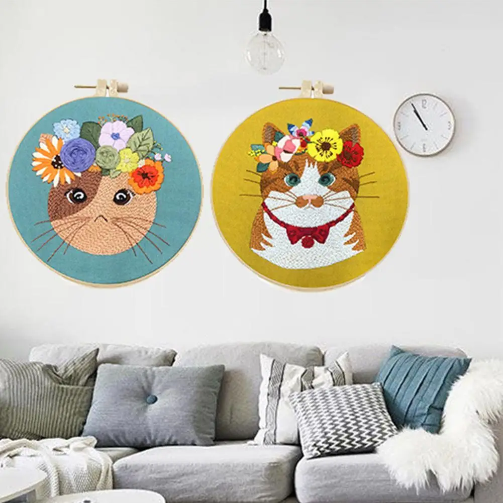 DIY Embroidery Kit Ricamo With Hoop Bastidor Para Bordar Cross Stitch Set Punch Needlework Tools borduur Pakketten Kruissteek
DIY Embroidery Kit Ricamo With Hoop Bastidor Para Bordar Cross Stitch Set Punch Needlework Tools borduur Pakketten Kruissteek