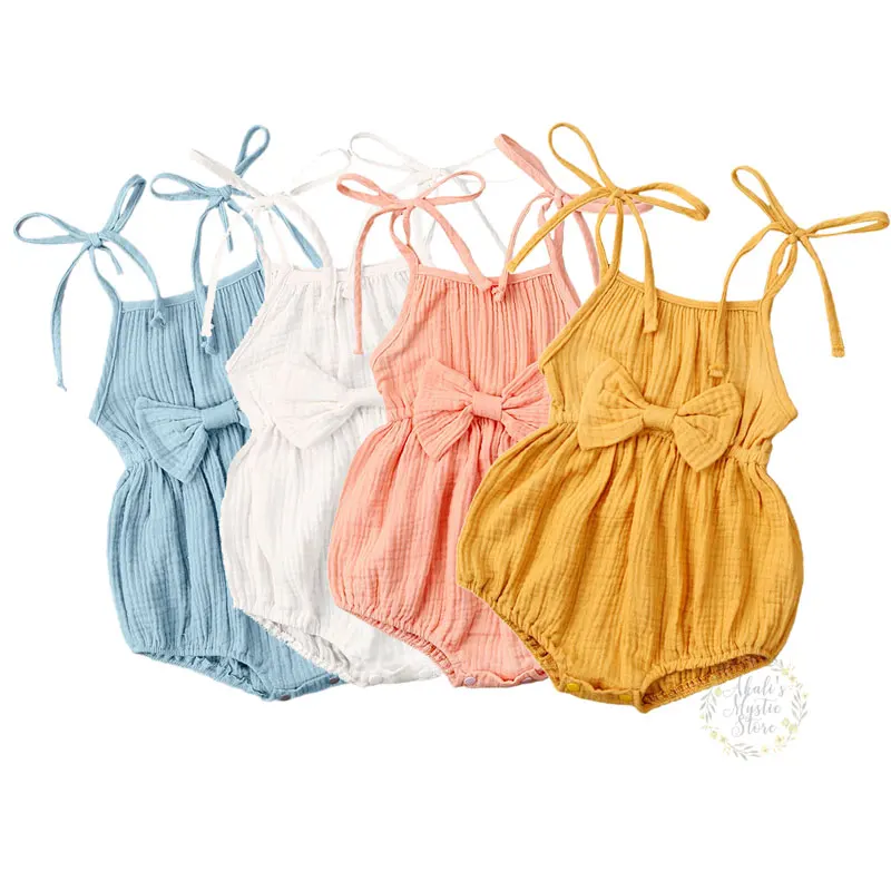 0-24M Newborn Infant Baby Girls Bow Romper Soft Jumpsuit Playsuit Summer Sleeveless Toddler Baby Girls Clothes Costumes Solid
0-24M Newborn Infant Baby Girls Bow Romper Soft Jumpsuit Playsuit Summer Sleeveless Toddler Baby Girls Clothes Costumes Solid