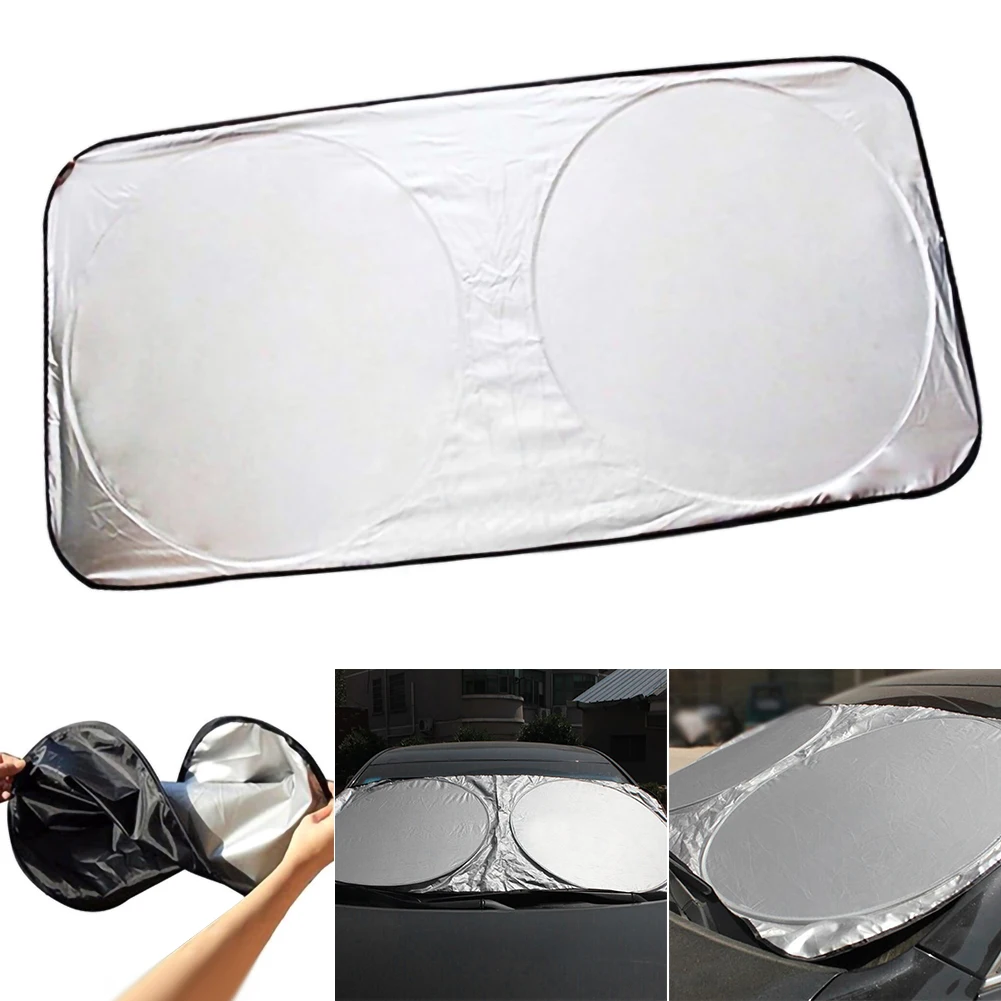 1PC Auto Car Front Rear Window Foldable Jumbo Visor Sun Shade Windshield Cover Block Silver Coated Cloth Car Windshield Sunshade
1PC Auto Car Front Rear Window Foldable Jumbo Visor Sun Shade Windshield Cover Block Silver Coated Cloth Car Windshield Sunshade