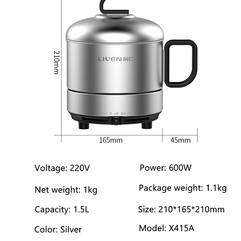 220V Portable Multi-function Electric Skillet Household Split Type Induction Cooker Kitchen Helper Stainless Steel Rice Cooker
220V Portable Multi-function Electric Skillet Household Split Type Induction Cooker Kitchen Helper Stainless Steel Rice Cooker