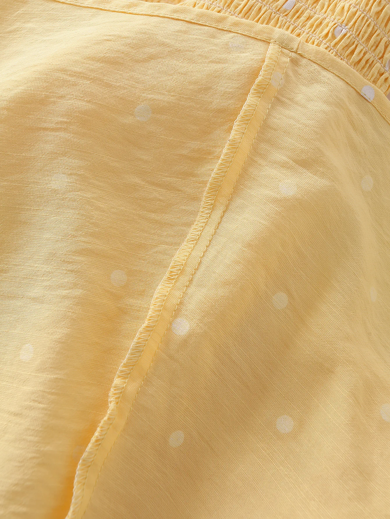 Summer Puff Sleeve Yellow Midi Dress Women Preppy Style Dot Print Elastic Bust Square Collar Party Dress For Young Girls 
Summer Puff Sleeve Yellow Midi Dress Women Preppy Style Dot Print Elastic Bust Square Collar Party Dress For Young Girls