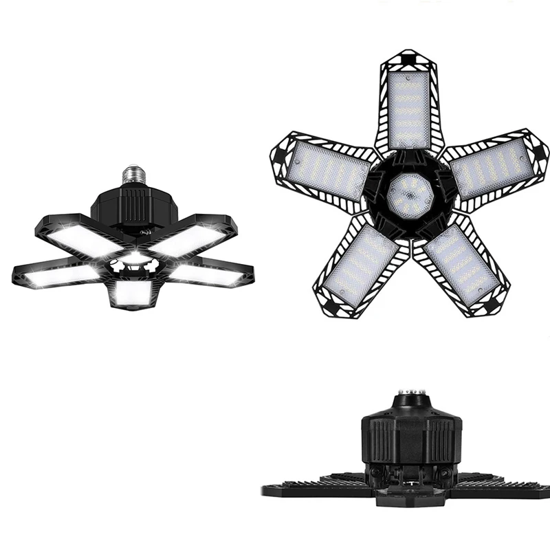 LED Garage Lights - 8000LM Super Bright 80W Deformable Garage Ceiling Light With 5 Adjustable Panels For Workshop
LED Garage Lights - 8000LM Super Bright 80W Deformable Garage Ceiling Light With 5 Adjustable Panels For Workshop