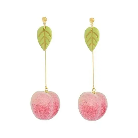 Peach Earrings Power Peach The same sweet and lovely peach girl without pierced ear clips Sterling Stud Earrings
Peach Earrings Power Peach The same sweet and lovely peach girl without pierced ear clips Sterling Stud Earrings