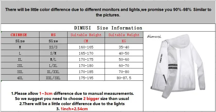 DIMUSI Summer Men's Sunscreen Jackets Casual Male Thin Outwear Breathable Sportswear Coats Mens Slim Fit Hooded Jackets Clothing
DIMUSI Summer Men's Sunscreen Jackets Casual Male Thin Outwear Breathable Sportswear Coats Mens Slim Fit Hooded Jackets Clothing