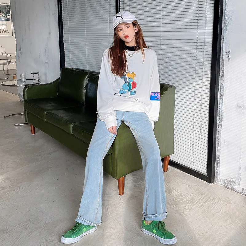 Round Neck Pullover Sweater Women 2021 Spring and Autumn New Mid-Length Bear Sweater Loose Korean Long-Sleeved T-Shirt Top
Round Neck Pullover Sweater Women 2021 Spring and Autumn New Mid-Length Bear Sweater Loose Korean Long-Sleeved T-Shirt Top