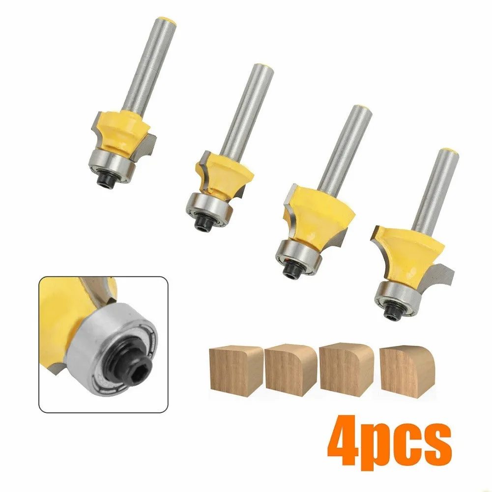 4PCS 1/4" Round Over Router Bit Woodworking Milling Cutter Tools 1/2" 3/8" 1/4" 1/8" Round Over Bead Edge Forming Router Bit
4PCS 1/4" Round Over Router Bit Woodworking Milling Cutter Tools 1/2" 3/8" 1/4" 1/8" Round Over Bead Edge Forming Router Bit