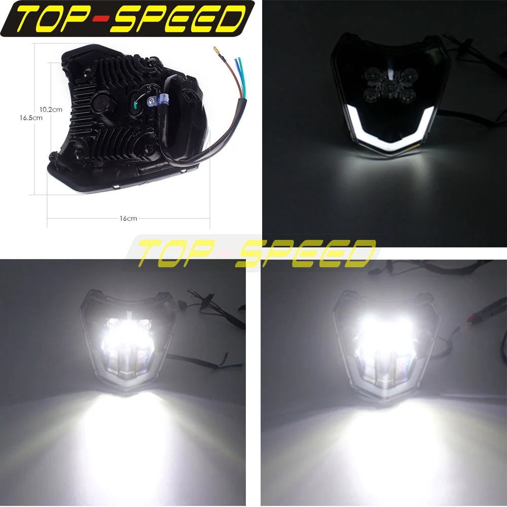 For 250 XC-W 450 EXC-F 300EXC EXC XCW SX SX-F SX-W 125 300 530 690 LED Headlight HI/LO Beam Head Lamp Running Light
For 250 XC-W 450 EXC-F 300EXC EXC XCW SX SX-F SX-W 125 300 530 690 LED Headlight HI/LO Beam Head Lamp Running Light