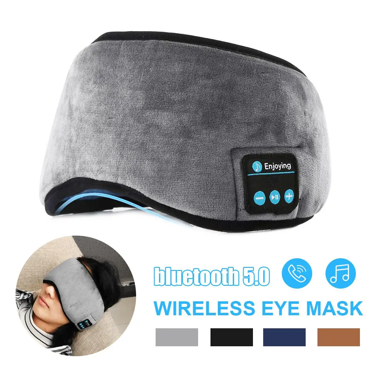 Модернизированные 3D Наушники Bluetooth 5 0 Eyemask с ультратонким стерео динамиком 100%
