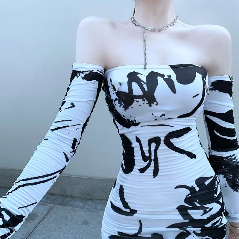 Sexy Off Shoulder Tie Dye Dress Women Spring Autumn Long Sleeve Strapless Bodycon Dresses Female Fashion Slim Club Dress 6334#
Sexy Off Shoulder Tie Dye Dress Women Spring Autumn Long Sleeve Strapless Bodycon Dresses Female Fashion Slim Club Dress 6334#
