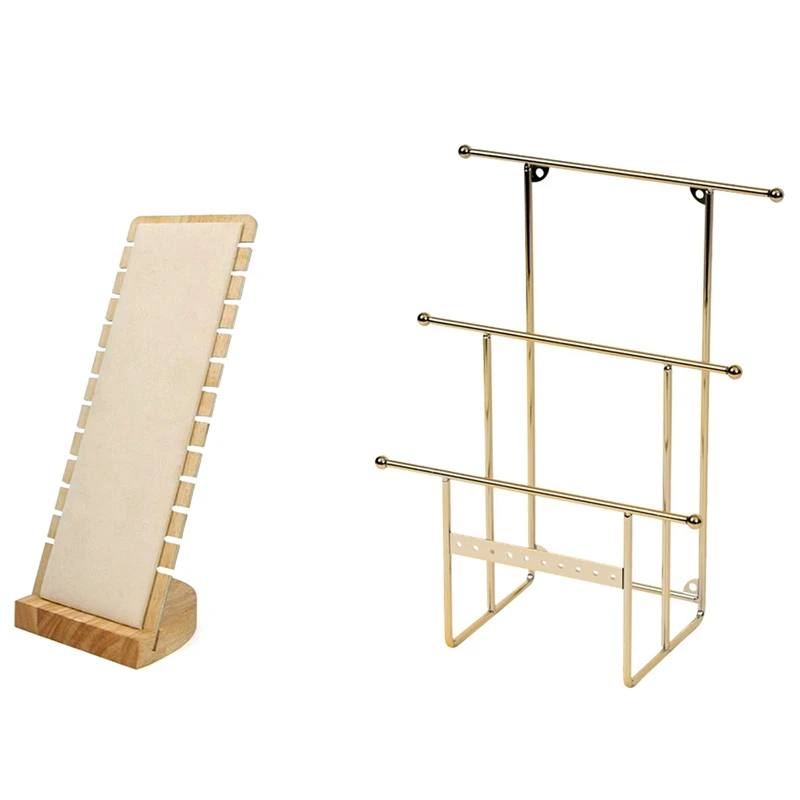 2 Pcs Jewelry Rack Earring Storage Rack Jewelry Display Stand, 10 X 10 X 26cm & 22.8 X 30.3 X 12.5cm
2 Pcs Jewelry Rack Earring Storage Rack Jewelry Display Stand, 10 X 10 X 26cm & 22.8 X 30.3 X 12.5cm