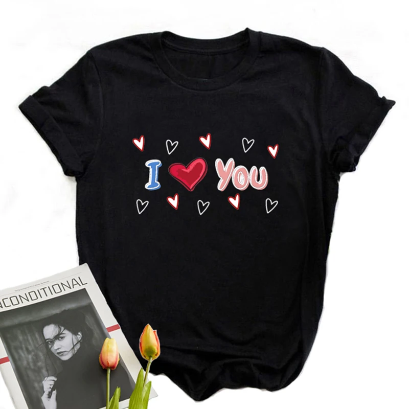 Women's Fashion T-Shirt Korean Clothing Women's Top Women Clothing 2021 T-Shirts For Women Good-Looking I Love Your Text T-Shirt
Women's Fashion T-Shirt Korean Clothing Women's Top Women Clothing 2021 T-Shirts For Women Good-Looking I Love Your Text T-Shirt
