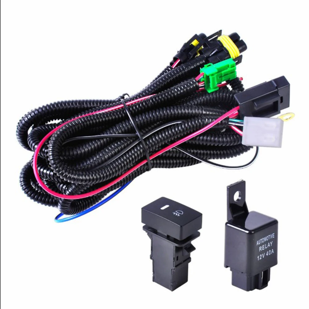 H11 Fog Light Lamp Wiring Harness Socket Wire Connector With LED Indicator Switch + Automotive 40A Relay
H11 Fog Light Lamp Wiring Harness Socket Wire Connector With LED Indicator Switch + Automotive 40A Relay