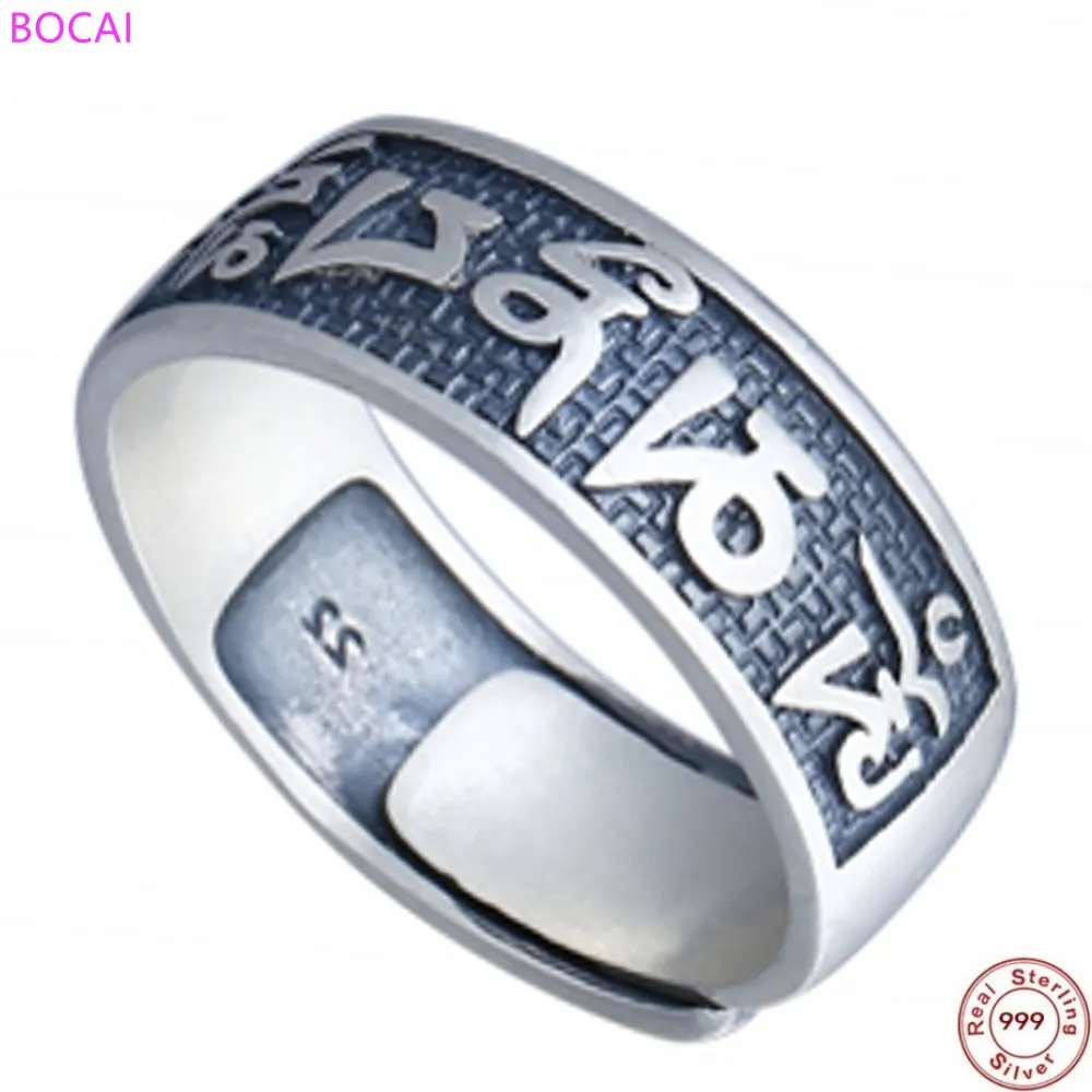 S990 Pure Silver Ring For Women Retro Thai Silver Craft Ring Women's Simple Opening Six Word Real Words Ring 2021 New Fashion
S990 Pure Silver Ring For Women Retro Thai Silver Craft Ring Women's Simple Opening Six Word Real Words Ring 2021 New Fashion