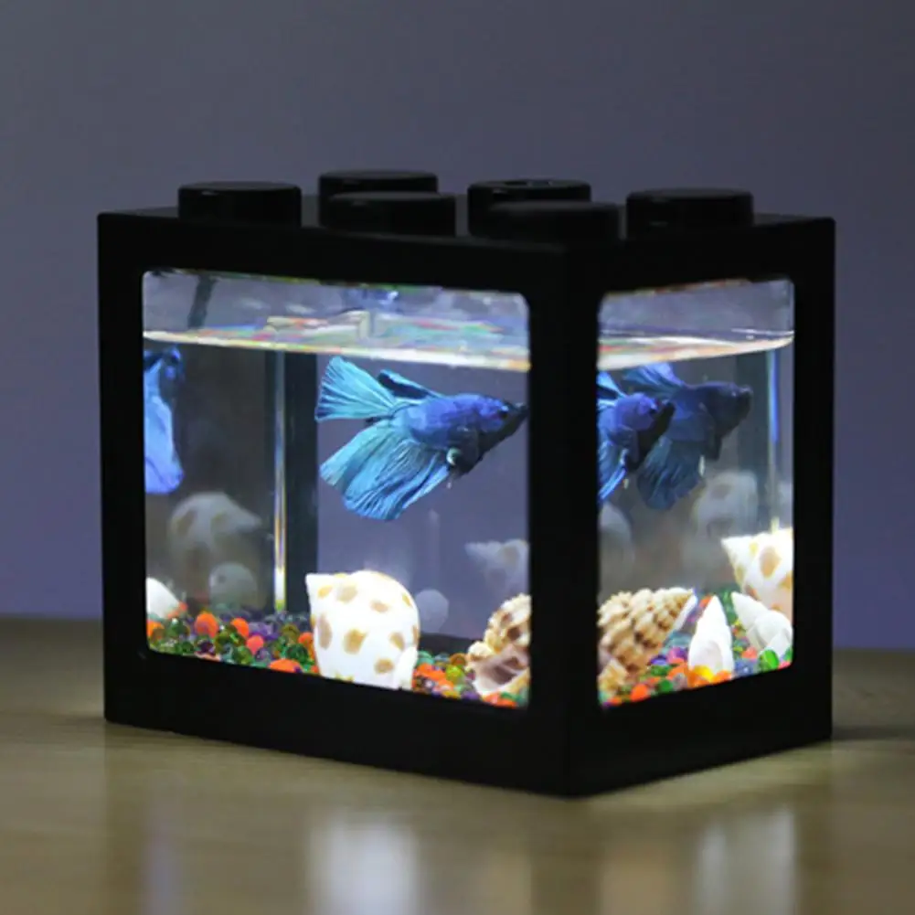 Мини аквариум LanLan светильник чаша для домашнего офиса украшение чайного