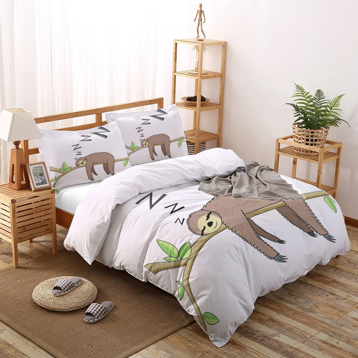 Cute Animal Sloth Duvet Cover Sets Fashion Bedding Set Print Quilt Cover Queen King Size Adult Bedclothes 
Cute Animal Sloth Duvet Cover Sets Fashion Bedding Set Print Quilt Cover Queen King Size Adult Bedclothes