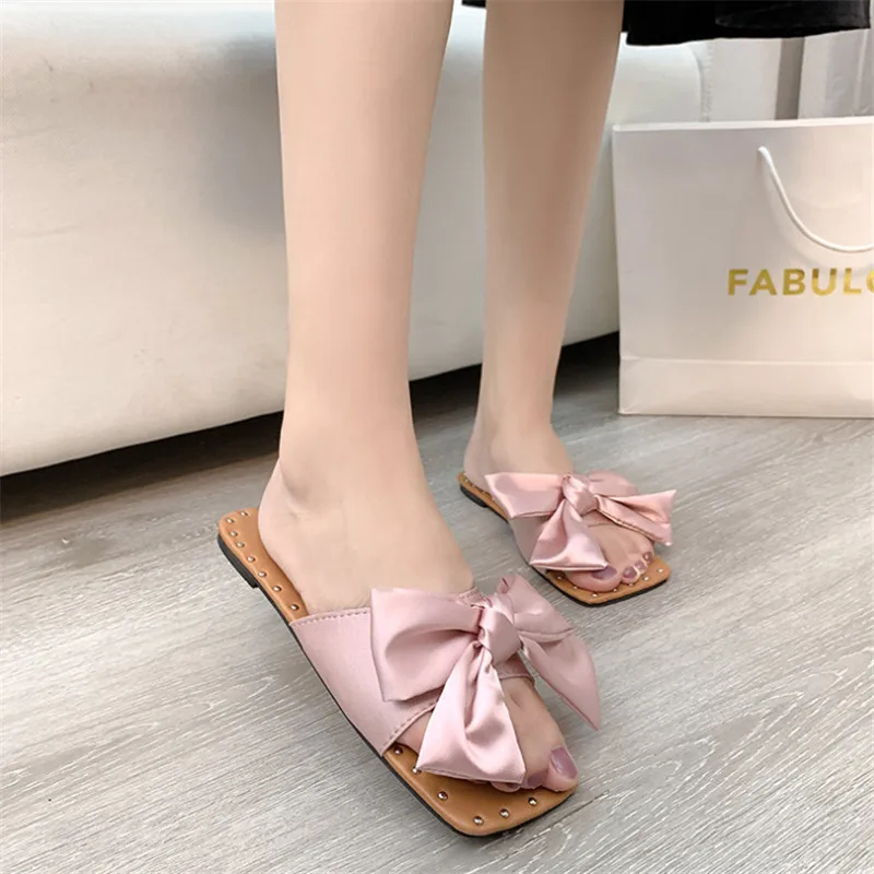 Large size sandals summer 2021 flat bow ladies slippers, outer wear sandals and slippers
Large size sandals summer 2021 flat bow ladies slippers, outer wear sandals and slippers