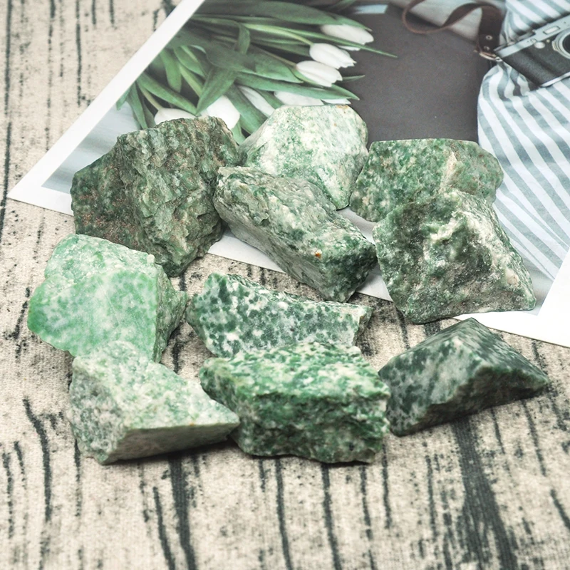 

Natural Green Spot Jasper Raw Stone Minerals Specimen Bulk Tumbled Stones Healing Quartz Crystals Reiki Gemstone Collection Gift