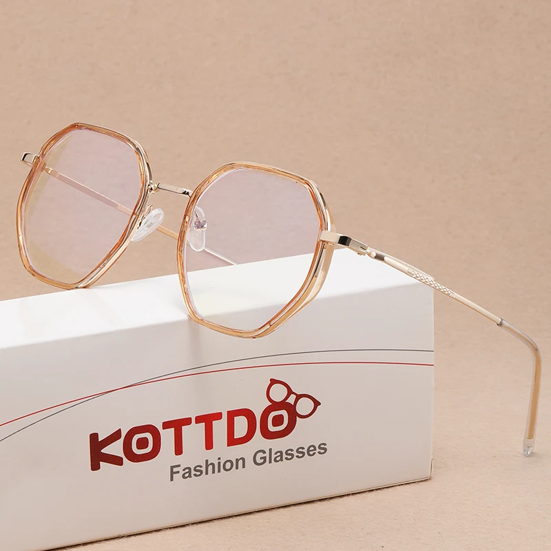 KOTTDO Classic Anti-Blue Light Women Glasses Frame Men Brand Designer Fashion Eyeglasses Round Metal Optical Computer Eyewear
KOTTDO Classic Anti-Blue Light Women Glasses Frame Men Brand Designer Fashion Eyeglasses Round Metal Optical Computer Eyewear